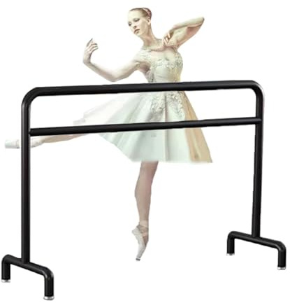Barre de Ballet Double Couche en métal Noir pour Adultes et Enfants, Hauteur 80-105 cm, Grande capacité de Charge, 1,2 m / 3,93 pi