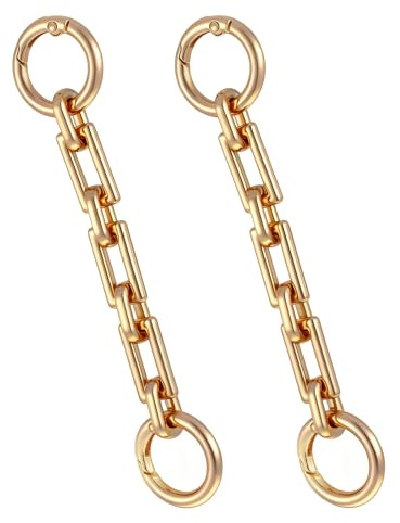 Thinp 2 stycken fickförlängning guld, förlängningskedjor metall plånbokskedja väska förlängare kedja plånbokskedja förlängning fickförlängningskedja för fickremmar ersättningstillbehör (120 mm)