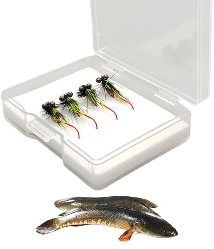 Quorvex Angelköder,4-Teilige Realistische Kohlenstoffstahlhaken,Forellenköder Fliegenhaken | Für Salzwasser Outdoor Fluss See Meer Angler Fischer Lachs Forelle Barsch