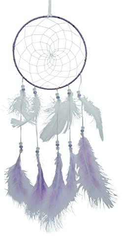 HEITMANN DECO Atrapasueños con plumas, lila, 16 x 40 cm, color lila