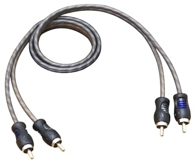 RECOIL RCI21 Câble RCA Voiture OFC 2 Canaux 0,3m Anti-Bruit