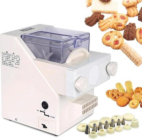 Macchina automatica per la preparazione dei biscotti, 180 W, 50-60 giri/min, include 8 ugelli sostituibili e 6 stampi per biscotti per cuocere senza sforzo