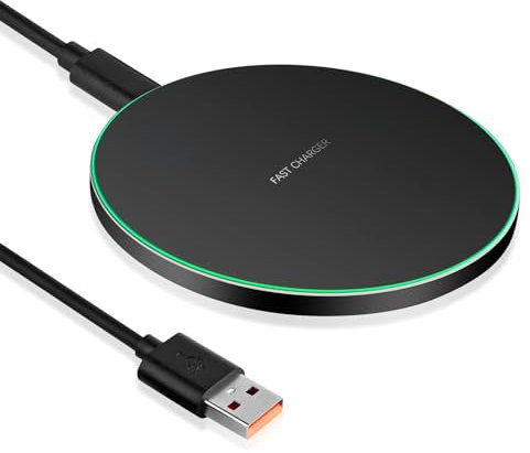 20W Cargador Inalámbrico, Cargador de Inducción Qi con LED Suave, Base de Carga Inalámbrica para iPhone 16 15 14 13 12 11 Pro MAX, Sam-Sung Galaxy S25 S24 S23 S22 S21, Xiao-mi, Hua-wei,One-Plus，LG