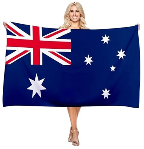 Australia National Flag Beach Towel Quick-Dry Microfiber Absorbent for Beach Gym