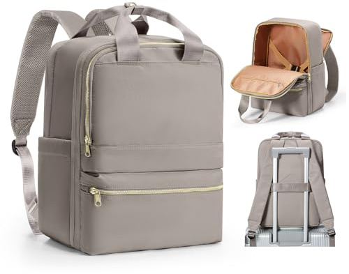bergsalz Reseryggsäck dam Ryanair handbagage 40 x 20 x 25 ryggsäck kvinnor män arbete handbagage ryggsäck vattentät resa ryggsäck, kaki, 40x30x20cm