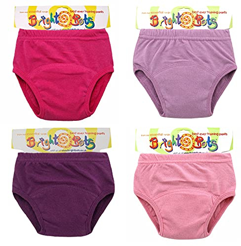 Bright Bots Potty Training Pants with Absorbent and Water Resistant Layer. Bright Pull Up Washable Potty Pants for Toddlers 4 Pack