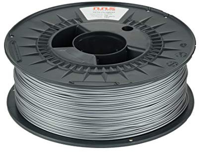 NuNus PETG Filament (1.75mm, silber) Made in Europe Premium Qualität PET 1,75mm Lebensmittelecht Filament geeignet für 3D Drucker und 3D Stift