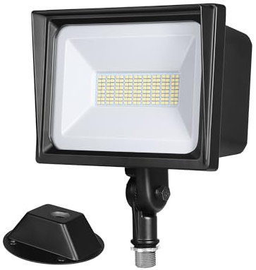 DEWENWILS 65W LED Flood Light Outdoor with Knuckle Mount, 6670 LM Super Bright IP65 Waterproof LED Security Flood Light, 5000K Daylight for Landscape, Garden, Yard, Garage,Driveway UL Listed