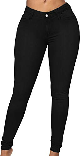 Vaqueros Mujer Cintura Alta Skinny Patchwork Jeans Tiro Alto Mujer Tejanos Pantalon Vaquero Pitillo Mujer Jean Ajustados Mujer Denim Fit Jeans Talle Alto Slim Pitillos Mujer Tallas Grandes Negro 3XL