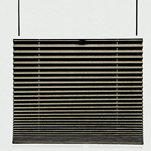 Thermo Black Out PLISSEE 125x120 cm FALTROLLO Taupe Graubraun 100% VERDUNKELND - MEGA Auswahl -