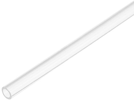 QUARKZMAN 2 Stück PVC Transparent Rohr, Innendurchmesser 4mm Durchmesser 6mm LÄNGE 350mm Acryl Kunststoffrohr für Lampenbau, Stehlampen, Möbel