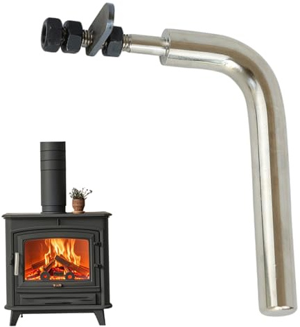 Veesper Fireplace Door Handles L Shaped & Sturdy Smooth Replacement Handle for Wood Stove Doors Metal Fireplace Accessories for Household Hotel and Indoor Heating