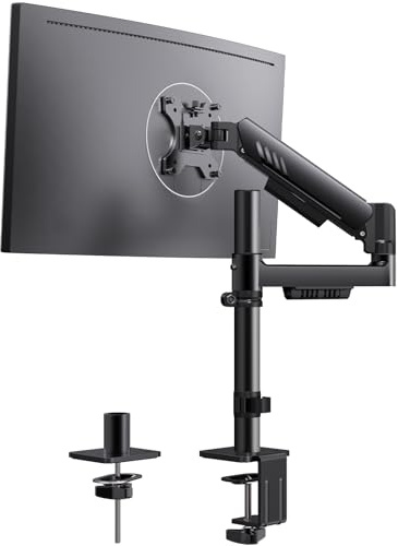 ErGear Single Monitor Arm, Adjustable Desk Monitor Mount for 13-34″ Screens, Up to 9kg, Enhanced Stability with Integrated C-Clamp, Upgraded Cable Management, VESA 75x75/100x100mm, Black, Gaming