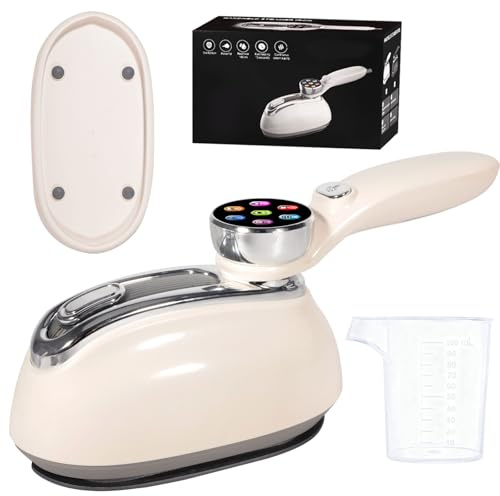YGVQN Stiratore a Vapore 1300W, 2 in 1 Portatile Stiratore a Mano con Piatto in Ceramica - Riscaldamento Rapido in 5s, 7 Modalità & Schermo LED, 160ML Serbatoio Acqua, per Casa, Viaggio, Ufficio