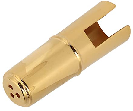 Naroote Capuchon de Protection pour Embout de Saxophone, Couvercle en Métal Durable, Prolonge la Durée de Vie de L'embout pour Saxophones et Clarinettes, doré, 1 unité (ténor)