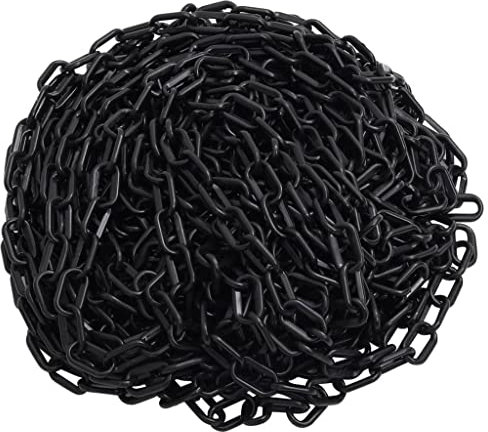 INLIFE 150930 Chaîne de délimitation en plastique Noir 100 m Ø 4 mm 3,11 kg