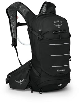 Osprey Raven 10L Women's Mountain Biking Backpack with Hydraulics Reservoir, Black