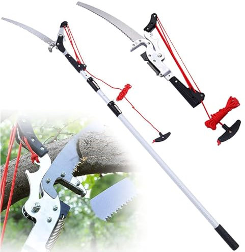 JXYQ Telescopic Pole Saws Professional Telescopic Tree Pruner, Heavy Duty Extendable Tree Pruner for Trimming Branches and Leaves (6m/19.6ft)