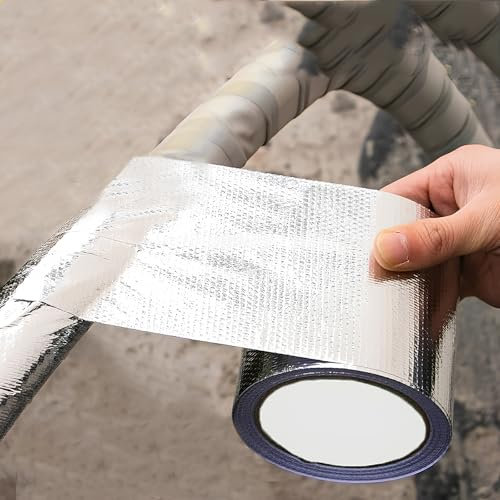 Iwinna Aluminium Foil Tape Heavy Duty | 8cm x 30m for HVAC, Heating Duct Sealing, Pipe Insulation, Metal Repair | Heat & Water Resistant, Strong Adhesive