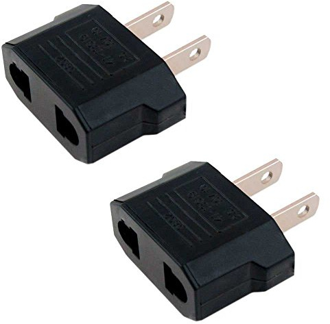 OcioDual 4X Adapter Konverterarkontakt europeisk kontakt EU Europa till Amerikanska USA USA Mexiko Kina svart