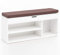 Wohnling Schuhbank WL5.345 mit Sitzfläche Garderoben-Bank Holz 104x51x32 cm Weiß, Holzbank klein gepolstert, Sitzbank schmal Flur mit Stauraum, Truhenbank Schuhtruhe Flurmöbel