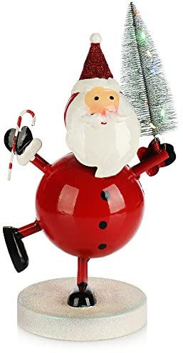 com-four® LED Weihnachtsdeko aus Metall - Blechfiguren im weihnachtlichen Design - Beleuchtete Dekofiguren für die Adventszeit - winterliche Dekoration