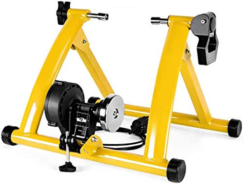 BAtlam Indoor Bike Trainer Ständer, Magnetständer für Fahrradtrainer für Indoor-Fahrräder Rollentrainer für das Fahrradtraining zu Hause, Schwarz (Gelb normal)