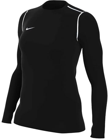 Nike FJ3006-010 W NK DF PARK20 CREW TOP R Sweatshirt Women's BLACK/WHITE/WHITE Size M