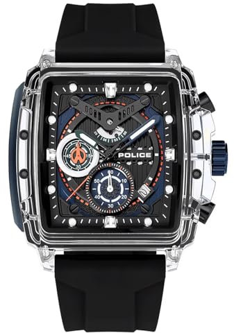 Police Herrenuhr Clout Chronograph Schwarz/Transparent PEWGO0052401