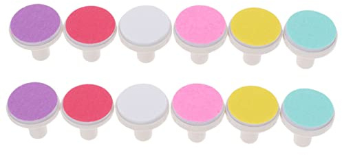 KOMBIUDA 12 Cuscinetti Limetta Unghie per Bambino Bambina in Carta Abrasiva e Plastica, Accessori per Tagliaunghie Elettrico per Bambino Bambina, per Shower