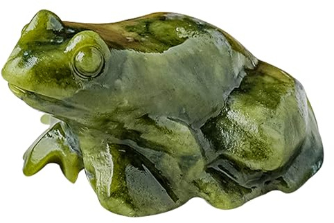 Natural Crystal Rough Stone Frog Carving Piece Xiuyan Jade Frog Wealth-Attracting Ornament Crystal Handicraft Table Decoration Ornament (One-PCS)