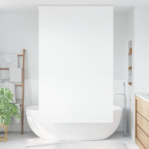 Tenda a rullo per doccia con cassetta, 120 x 240 cm, materiale PEVA, impermeabile e durevole, ideale per bagno, facile da pulire, elegante e pratico