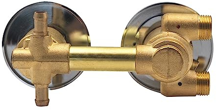 2/3/4/5 Outlet 10/12.5/14.5cm Thermostat Shower Faucet Intubation Mixing Valve Thermostatic Tap Diverter Temperature Mixer Control Faucets, Brass Cartridges, Stainless Steel Handles(2 Output,10CM)