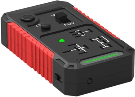 Detector de circuitos de diagnóstico - Control de relé portátil para automóvil, dispositivo de prueba de batería estable y seguro, herramienta de 4-5 pines, solución de problemas del vehículo | Taller