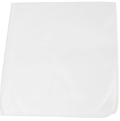 Solid 100% Cotton Unisex Bandana - 12 Pack