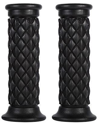 Motorcycle Hand Grips, 1 Pair 7/8 Inch 22mm Universal Anti-skid Motorcycle Handlebar Grips Motorbike Grips Motorbike Hand Grips Bar End(Black)
