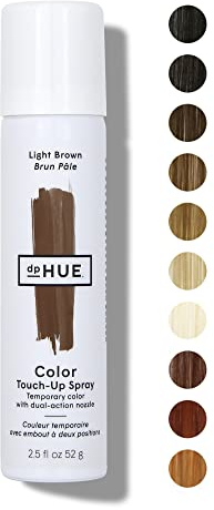 dpHUE Color Touch-Up Spray - Light Brown, 2.5 oz - Root Cover Up Spray with Dual-Action Nozzle for Precise Root Touch Up & Fast, Total Hair Cover - Gluten-Free, Vegan