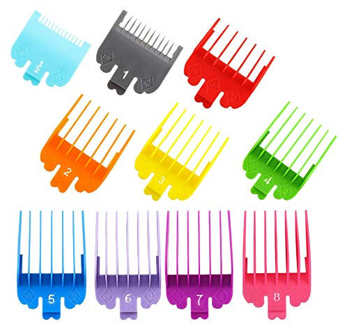 Aufschiebekämme für Schermaschine, 10 Stück Profi Haarschneidemaschine Kämme Limit Kamm Ersatz für Wahl Haarschneider, Universelle Leiten Kämme Führungskämme für Friseur Salon Werkzeug