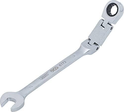 BGS 6173 | Llave combinada con carraca de doble articulación | angulable | 13 mm