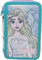 Federmäppchen Forzen Elsa Disney 3 Fächer und 3 Reißverschlüsse Federmäppchen Elsa Schule Federmäppchen Stifte und Farben komplett mit Schreibwaren mit 3 Fächern, Die Eiskönigin, Frozen