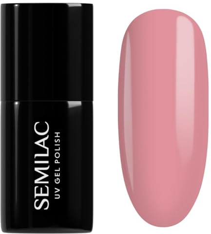 SEMILAC Gel Nail Polish 581 Delicate Coral - Full Coverage Gel Polish - Soak Off Easy To Use LED/UV Nail Lamp - Long Lasting Manicure and Pedicure up to 3 weeks
