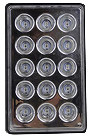 PNNNU 15 LED Stile F1 Terzo Posteriore Stroboscopico Lampeggiante Coda Freno Stop Luci Auto Segnale Lampada Freno,Bianca