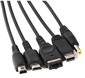 Mr Gadget's Solutions 5-i-1 USB-laddningskabel kompatibel med Nintendo GBASP DSL DSi 2DS 3DS