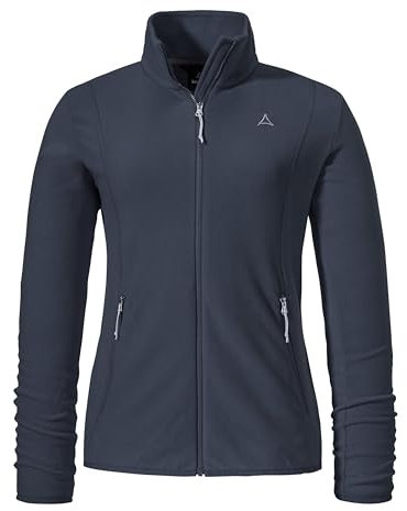 Schöffel Damen Fleece Jk Style Ash WMS, leichte Fleecejacke aus wärmendem Tecnopile, schnelltrocknende Outdoorjacke mit 2-Wege-Stretch, navy blazer, 48