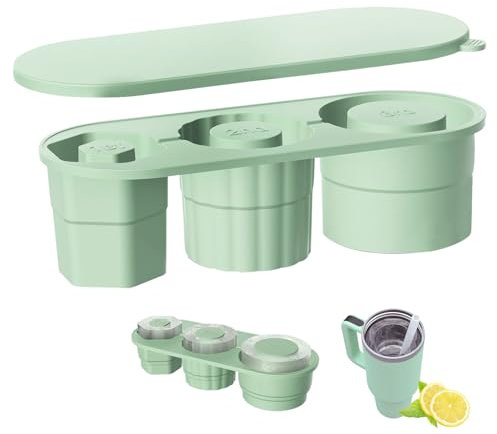 Stampo per Ghiaccio per Stanley Cup,stampo per ghiaccio stanley cup in Silicone,Stampo per Ghiaccio in Silicone con Coperchio,Stampo per Cubetti di Ghiaccio in Silicone,per Cocktail, Whisky, Caffè