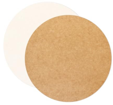 SCRAP COOKING 5 Supports à Gâteaux Ronds Ø 24 cm - Carton Réversible Kraft & Blanc - Semelles Gâteaux - Disque Cake Board Pâtisserie - Fabriqués en France - 5222