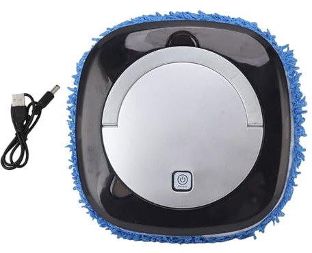 FytStycale Robot Aspirapolvere Intelligente con Ricarica, Robot lavapavimenti con Serbatoio Dell'Acqua, Pulizia Profonda del Sterzo Automatico, Robot Spazzatrice per Pavimenti Duri e Tappeti, Argent