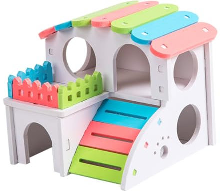 iplusmile Cabane pour Hamster Abri pour Hamster Petite Cachette Maison pour Hamster Animal De Compagnie Nid en Rondins Hamster Nain Habitat pour Hamster pour Hamster d'Inde Nid