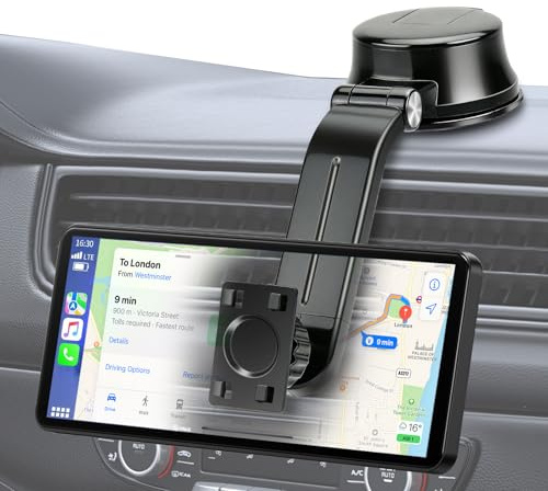EEEKit Sugkopp bilmontering för CarPlay-skärm, 360° rotation Carplay displayhållare, justerbar vindruta instrumentbräda montering för de flesta 7–10 cm GPS-navigeringsbilstereos