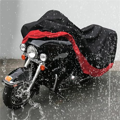 För Harley För Davidson Ultra Tour Glide Classic Touring XXXL Röd Vattentät Motorcykelöverdrag